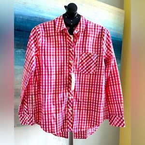 Vineyard Vines Pink and White Checkered Button Down Shirt